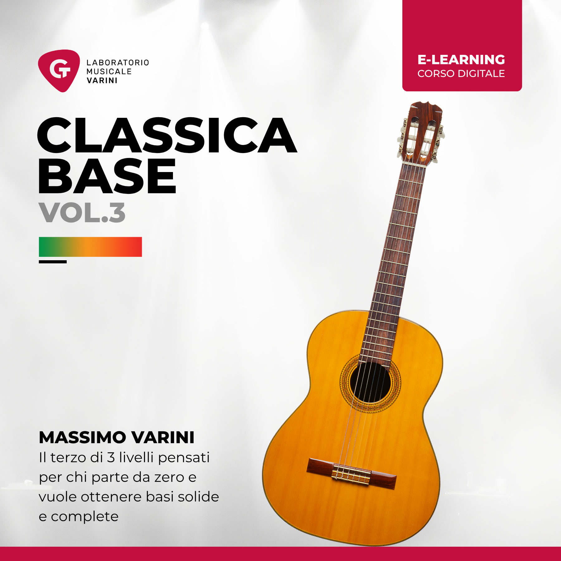 Copertina corso Classica Base Vol.3: Massimo Varini insegna chitarra classica livello base avanzato
