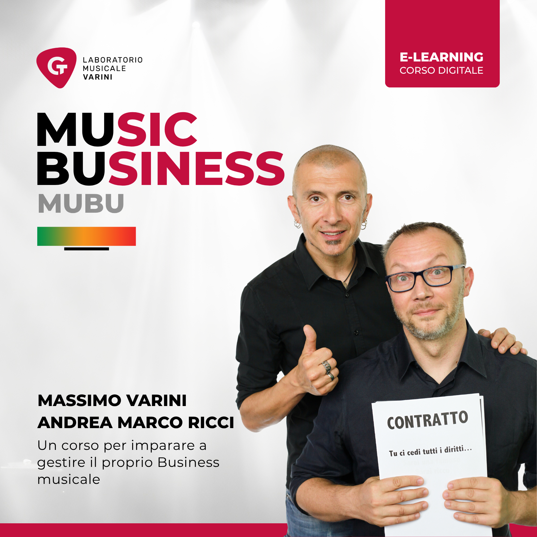 Copertina corso MUBU - Music Business: Massimo Varini e Andrea Marco Ricci insegnano a gestire il business musicale