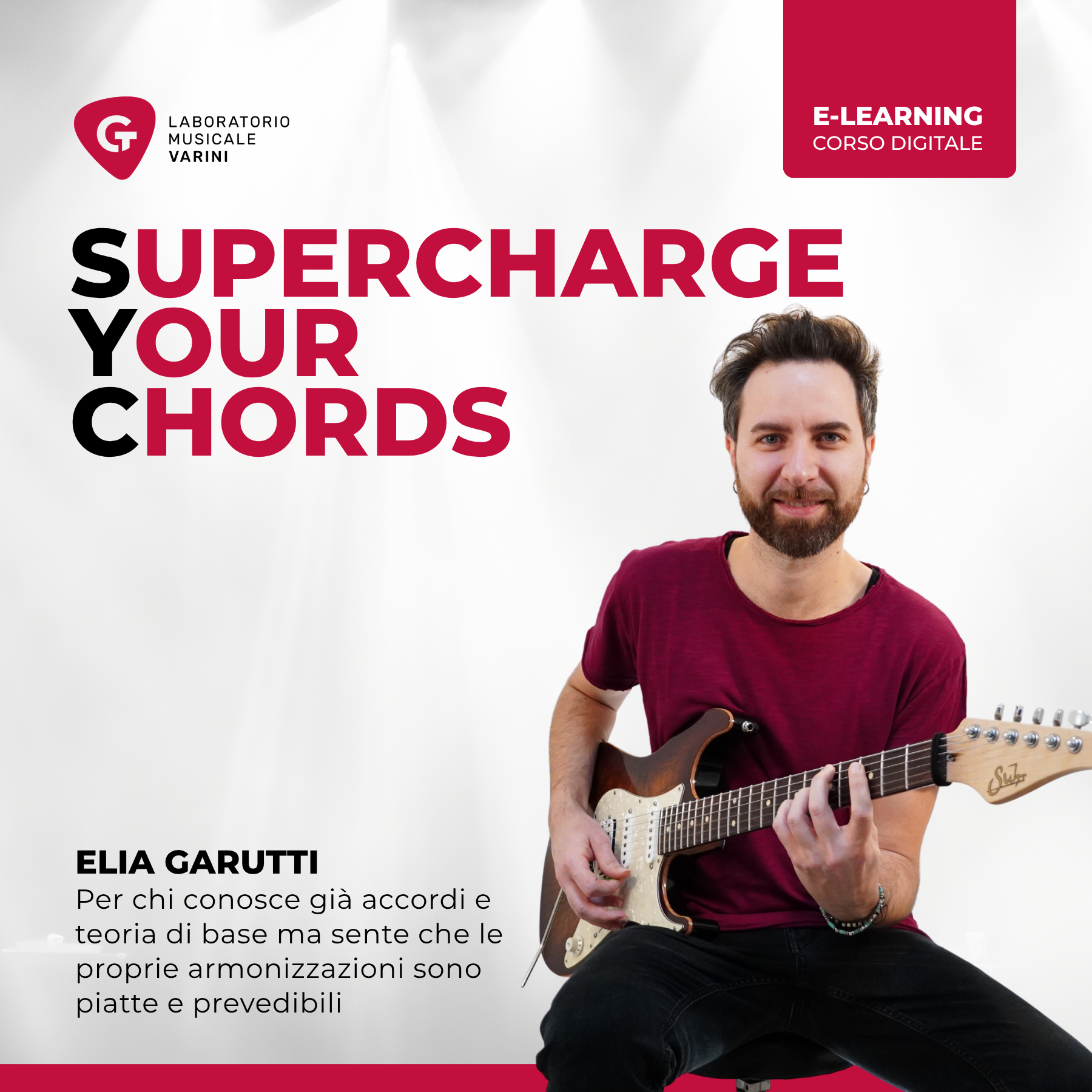 Copertina corso Supercharge Your Chords: Massimo Varini insegna ad arricchire e potenziare gli accordi